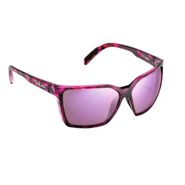 Imagem de Óculos de sol polarizados Bajio Eldora – Armação quadrada de ajuste pequeno – Cobertura total – Borda solar embutida – Dobradiças flexíveis, Brilho de tartaruga rosa, Small