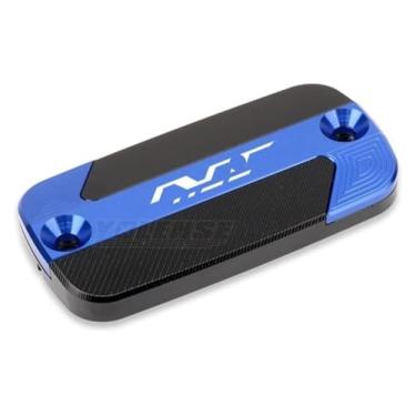 Imagem de Tampa do copo de óleo do tanque de fluido do reservatório de freio dianteiro CNC da motocicleta compatível com NT1100 NT 1100 2021 2022 2023 (1 peça azul)