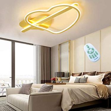 Imagem de Luminária de teto LED para quarto infantil, luminária regulável para quarto de menino e menina, com controle remoto, criativa, em forma de coração, acrílico, desenho animado, decoração de qu
