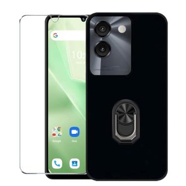 Imagem de Covthch Capa para Foxx FOXXD Miro A67 C67 com protetor de tela, capa para celular FOXXD C67, recurso de suporte giratório de 360°, capa de proteção à prova de choque de borracha de silicone flexível