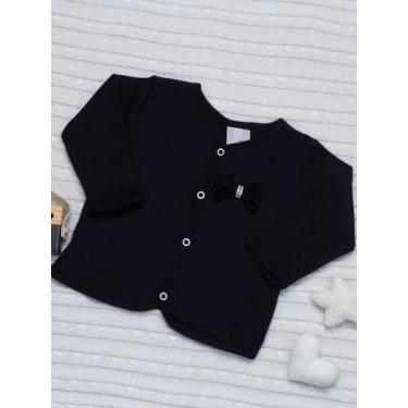 Imagem de Casaquinho Algodão com Laço Delicado Para Bebê Confortável e Fácil de 