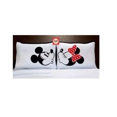 Imagem de Kit Fronhas Personalizadas Casal Minnie Mickey - Gama Acessórios