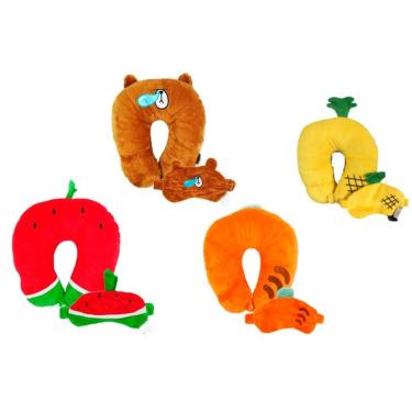 Imagem de Travesseiro de Viagem Pescoço Com Máscara 30cm Poliéster