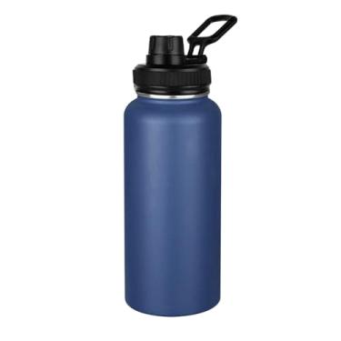 Imagem de Garrafa Termica Aço Inoxidável 1L,Duplamente Isolada a Vácuo Garrafa de Agua para Academia,Mantenha o Calor Por 8 Horas e Mantenha o Frio Por 10 horas (azul)