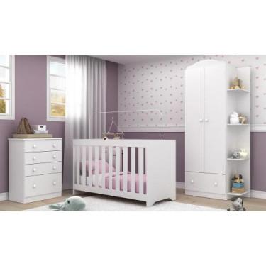 Imagem de Quarto Infantil Berço 3x1 Roupeiro Cômoda Multimóveis - MULTIMOVEIS
