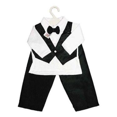 Imagem de Conjunto Infantil Social com Gravata Borboleta Bebê Menino RN a 05 mes