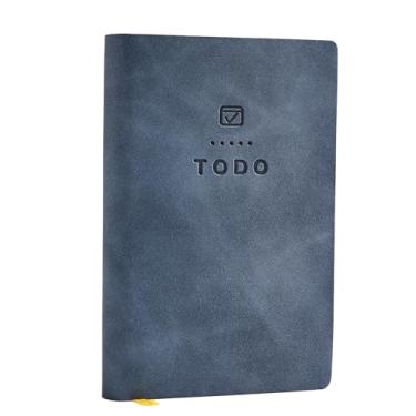 Imagem de Tiita Bloco de notas para fazer lista de tarefas diárias com 98 páginas, para bolso de trabalho, agenda, diário, sem data, 10,7 x 7,1 cm, caderno pequeno com lista de verificação, azul escuro
