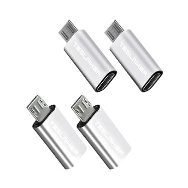 Imagem de Adaptador USB C para Micro USB, conversor tipo C fêmea para micro USB macho suporta OTG + carregamento 3A + sincronização de dados compatível com Samsung Galaxy S7 S6 J7 Note 5 Kindle Ps4 e mais