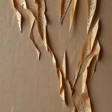 Imagem de Quadro Decorativo Estilo Urbano com Estampa Ripped Paper e Detalhes Glitter Artesanal 30x30cm