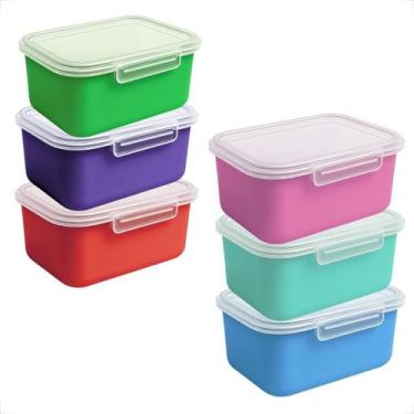 Imagem de Marmita Fitness Pote Plastico 750ml com Trava Para Dietas Almoço Janta