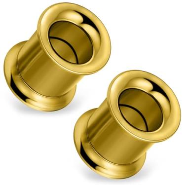 Imagem de Ocptiy 10G-00G Astm F136 Túneis de titânio para parafuso de orelha ajuste duplo alargado alargador alargador alargador brincos expansor esticador piercing joias para mulheres homens prata ouro 1 par