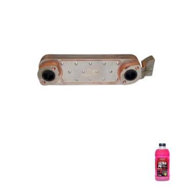 Imagem de Kit Radiador Óleo OM366 3661800865 + Aditivo Radiador Radnaq T5 Vermelho