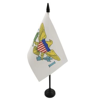 Imagem de AZ FLAG - Bandeira de mesa Ilhas Virgens Americanas - 15 x 10 cm - Bandeira de mesa americana 10 x 15 cm - Bandeiras