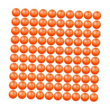 Imagem de Dynwave Bolas de bingo para rifa, bolas decorativas compactas, lisas e leves para festas. Redondas, Laranja, 95 a 100 Bolas