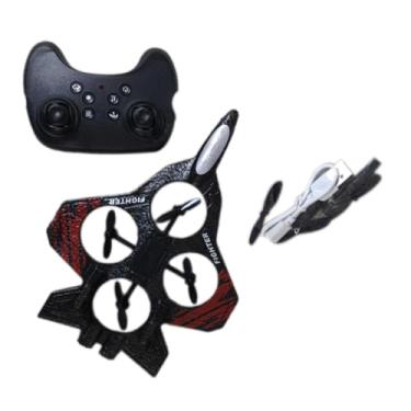 Imagem de Almencla Avião de brinquedo RC para uso externo, com giro de 360° em espuma e luzes de LED. Ideal para acrobacias aéreas, ideal para crianças e adultos a, Vermelho