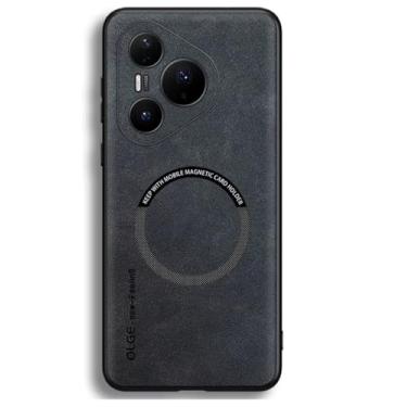 Imagem de Capinha Capa Luxo Couro Camurça Magnética Para Huawei Pura 80 Pro Plus/Pura 80 ultra