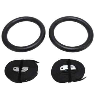 Imagem de SPYMINNPOO Anéis de Ginástica, Alças Ajustáveis ​​com Suporte de Carga de 661,38 Lb para Barra de Tração, Equipamento de Ginástica Doméstica para Treinamento de Força e Treino de Calistenia