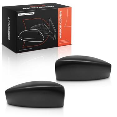 Imagem de A-Premium 2 peças de tampas de espelho retrovisor do lado do motorista e do passageiro - compatível com Ford Escape 2017 2018 2019 - preto liso, sem furo de seta