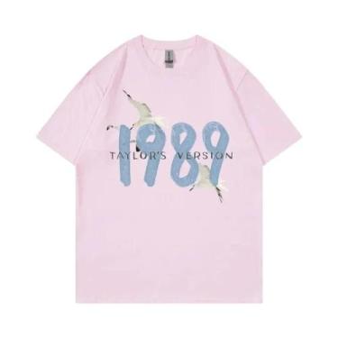 Imagem de Camiseta Unissex Oversized Taylor Swift 1989 De Manga Curta Presente P