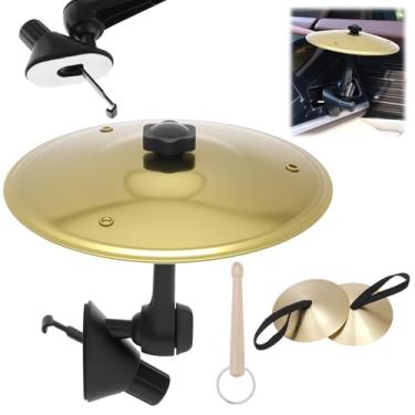 Imagem de Prato de colisão de carro para saída de ar, kit de mini bateria de braços ajustáveis acessório com 2 peças de prato de dedo, painel de carro decoração de entretenimento para veículo caminhão SUV