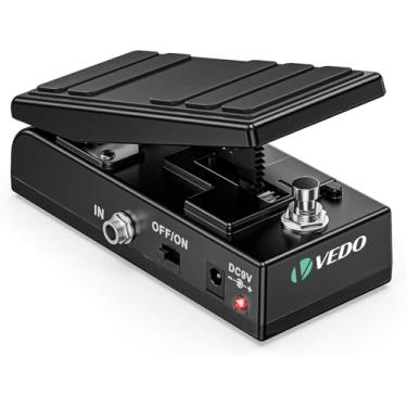 Imagem de VEDO Pedal de Wah e Volume para Guitarra Elétrica - Pedal Duplo em 1 com True Bypass, Controle de Volume Ativo, Design Compacto e Alumínio Resistente - Profissional para Guitarra, Teclado e Pedais