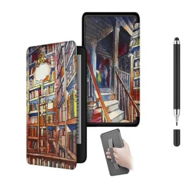 Imagem de Akacy Capa protetora dobrável pintada com alça de pulso para Kindle Paperwhite 7.0 (Geração 2024, números de modelo SA568B e SA569P), capa leve (30)