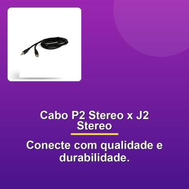 Imagem de Cabo P2 Stereo X J2 Stereo Níquel