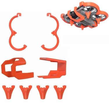 Imagem de OURHZTB Conjunto de proteção anticolisão 3 em 1 para acessórios DJI Neo 2, protetor de hélice + trem de pouso + protetor de para-choque cardan para acessórios de drone DJI Neo 2 (laranja)