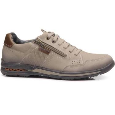 Imagem de Sapatênis Masculino Pegada Casual Calce Fácil Amortec 114861, Areia, 4