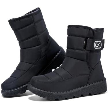 Imagem de Ablanczoom Feminino Botas de Neve de Inverno Das com Forro de Pele Quente Confortável Antiderrapante Botas de Tornozelo Ao Ar Livre À Prova Dwaterproof Água Botas de Caminhada Parapreto