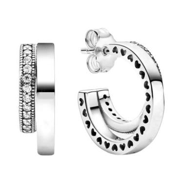 Imagem de Brincos De Argola Dupla Em Prata 925 Para Mulheres, Charms DIY, Presen