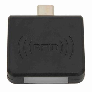 Imagem de Cryfokt Leitor de Cartão Inteligente Portátil RFID ID Tipo C Interface 125Khz Design de Campainha para, Plug and Play (Preto)