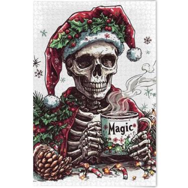 Imagem de Quebra-cabeças engraçados personalizados fofos 1000 peças para adultos decoração de arte pintura quebra-cabeça cena de outono presentes de tecnologia de jogo engraçado, 75 x 50 cm