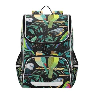 Imagem de Joisal Colorful Birds Leaves Green Black Boys Backpacks Cartoon Elementary Teen Back to School Bags Kawaii Lightweight Girls Backpack for Kids Rainbow Book Bag