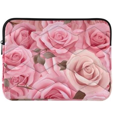 Imagem de Capa protetora fofa para laptop com rosas cor-de-rosa para notebook para Macbook Pro de 13 polegadas capa protetora para laptop 13-14 polegadas universal