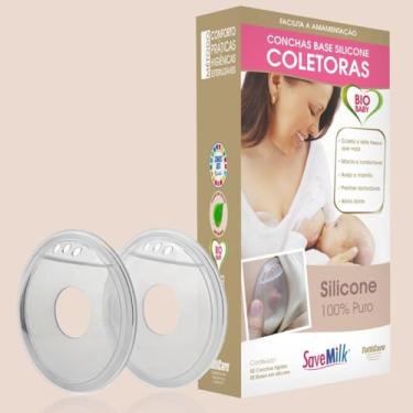 Imagem de Conchas Coletoras de Leite Materno em Silicone 100% Puro, Base Flexível, 2 Unidades, Higiênicas e Esterilizáveis, para Amamentação leite materno mamilo bico seio rachadura formula pega correta