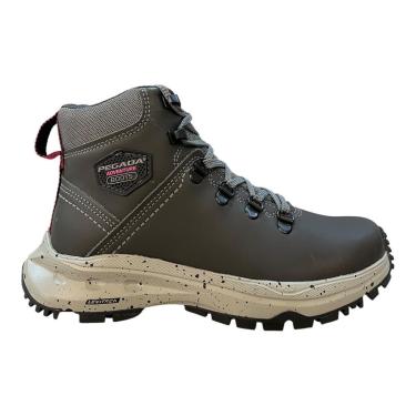 Imagem de Bota Coturno Feminino Pegada Couro Ultraconforto Impermeável Antiderrapante 250403-06 Grafite-Feminino