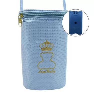 Imagem de Porta Mamadeira Dupla Térmica Com Gel Para Bebe Urso Azul - Lipi Baby