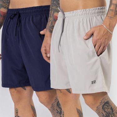 Imagem de Kit 2 Bermudas Masculinas Academia Treino Shorts Elástico Luzzoo-Masculino