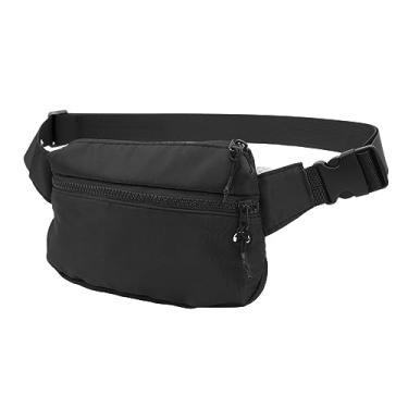 Imagem de SPYMINNPOO Bolsa Esportiva de Nylon à Prova D'água para Cintura, Pochete de Grande Capacidade para Treino, Corrida, Viagem Material: Nylon (Preto)