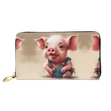 Imagem de XLLingL Carteiras de cartão de crédito impressas, bolsas longas de couro femininas, carteiras com zíper, carteira de viagem simples