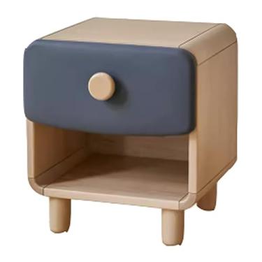 Imagem de Mesa de cabeceira de madeira grande espaço moderno e minimalista armário de armazenamento jovem quarto armário de armazenamento de cabeceira uma gaveta e um móvel de cabeceira vazio