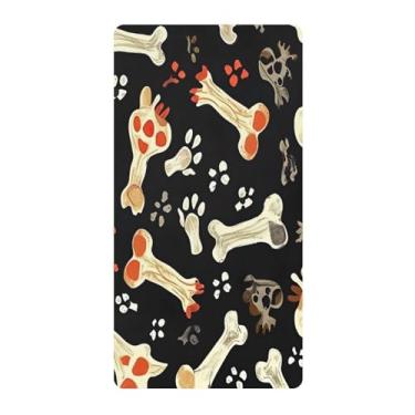 Imagem de Blueangle Lençol de berço padrão para berço infantil - Lençóis de algodão macio e respirável com ossos de cachorro (93)