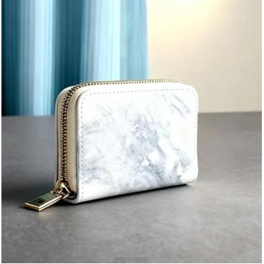 Imagem de Carteira feminina compacta com porta-cartões RFID com vários compartimentos para identidade, bolsa para moedas, opção 3, otimizada por palavras-chave, Cinza