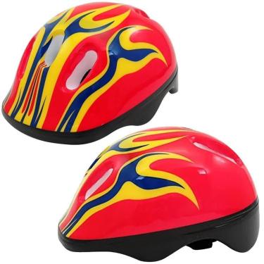 Imagem de Capacete Bicicleta Com Led Bike Skate Vermelho-Unissex