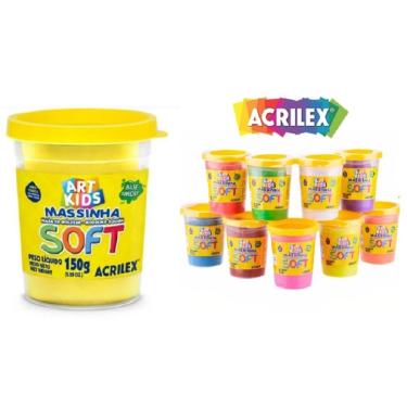 Imagem de Massa de Modelar Soft Acrilex Amarelo Limão 150g