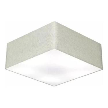Imagem de Plafon Para Sala Quadrado SL3001 Cúpula em Tecido - Vivare, Rustico-Ci