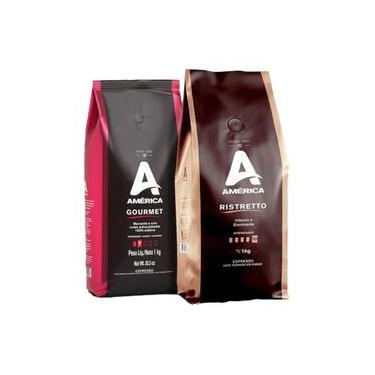 Imagem de Café Torrado em Grãos Gourmet e Ristretto - 2 Pacotes de 1kg