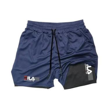 Imagem de Shorts Esportivos Masculinos De Secagem Rápida, Camada Dupla, Respiráv