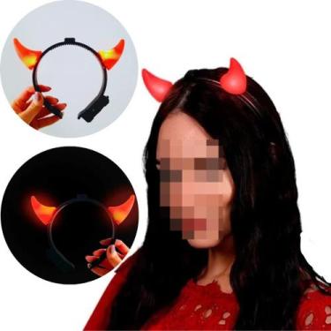 Imagem de Tiara Diabinha LED com Luzes - Halloween - Genérico